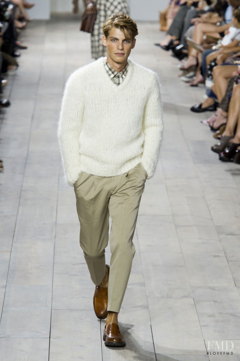 Baptiste Radufe featured in  the Michael Kors Collection fashion show for Spring/Summer 2015