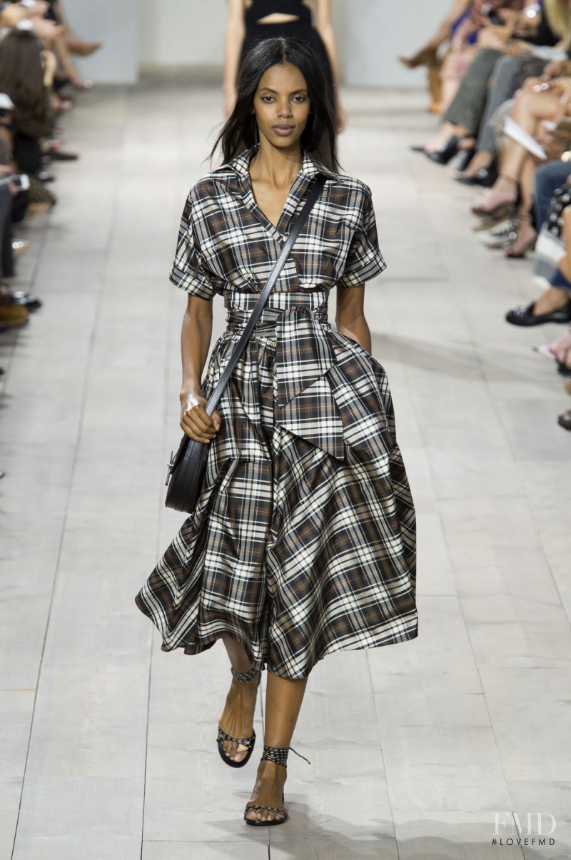 Grace Mahary featured in  the Michael Kors Collection fashion show for Spring/Summer 2015