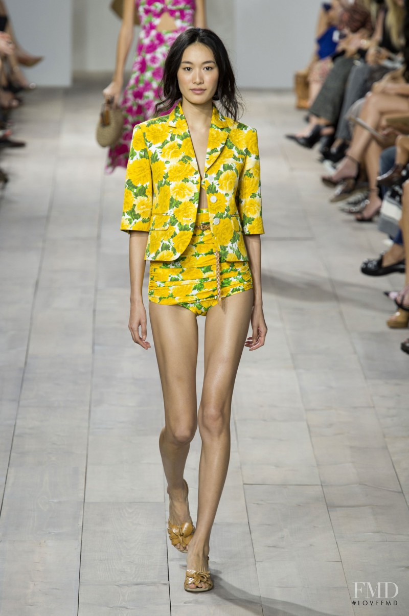 Shu Pei featured in  the Michael Kors Collection fashion show for Spring/Summer 2015
