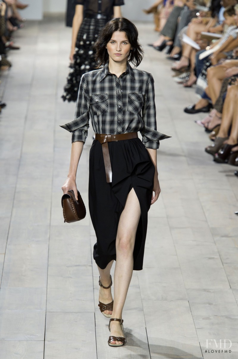 Katlin Aas featured in  the Michael Kors Collection fashion show for Spring/Summer 2015