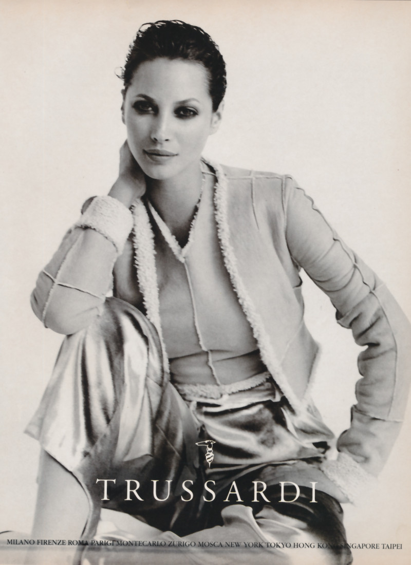 Christy Turlington featured in  the Trussardi advertisement for Autumn/Winter 1994