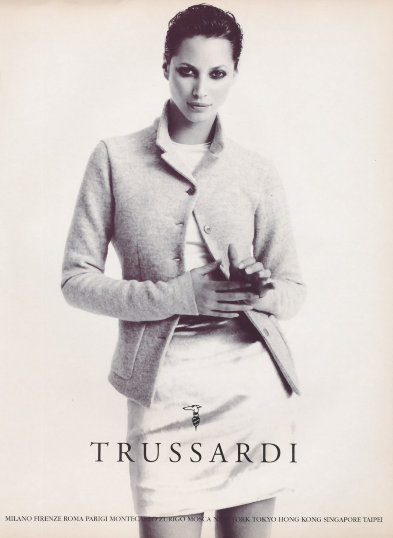 Christy Turlington featured in  the Trussardi advertisement for Autumn/Winter 1994