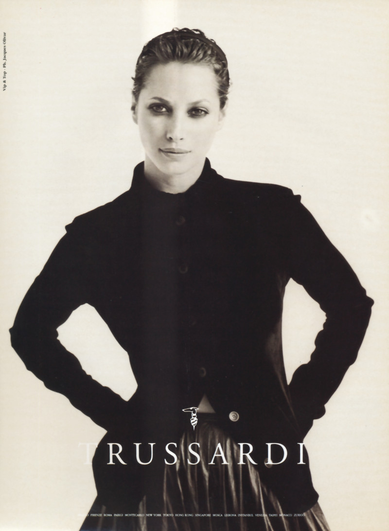 Christy Turlington featured in  the Trussardi advertisement for Autumn/Winter 1994