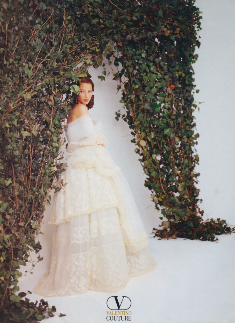 Christy Turlington featured in  the Valentino Couture advertisement for Spring/Summer 1994