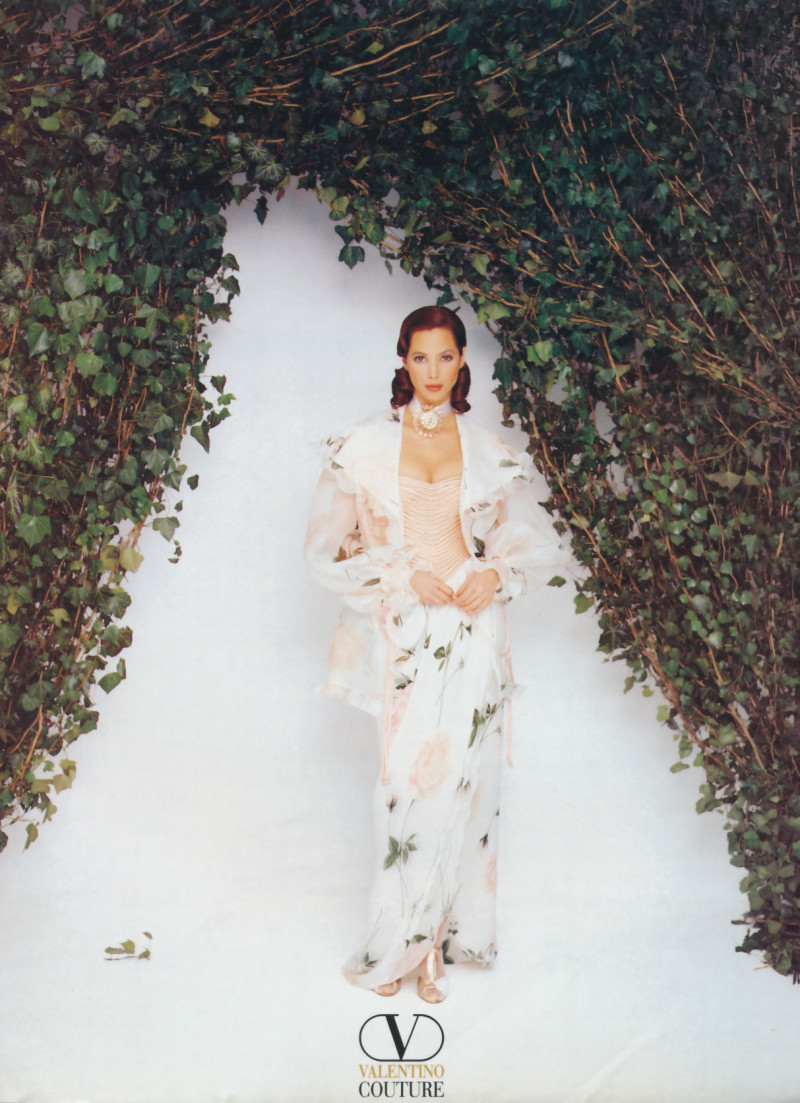 Christy Turlington featured in  the Valentino Couture advertisement for Spring/Summer 1994