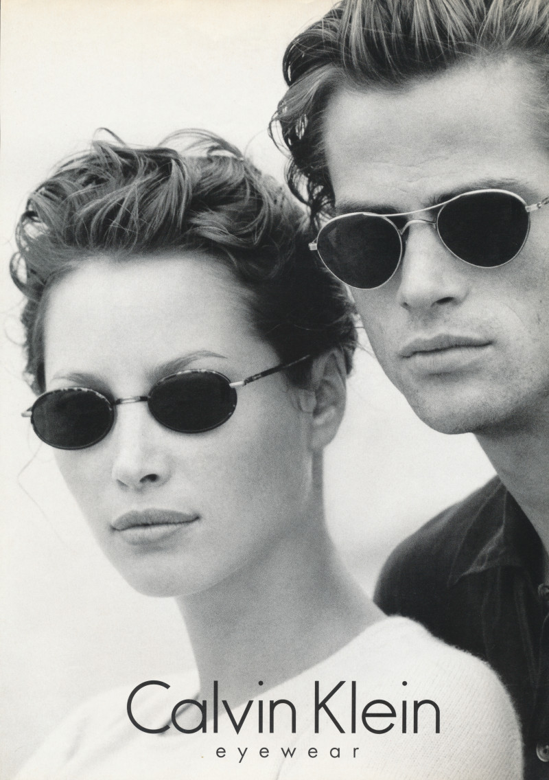 Christy Turlington featured in  the Calvin Klein Eyewear advertisement for Spring/Summer 1995