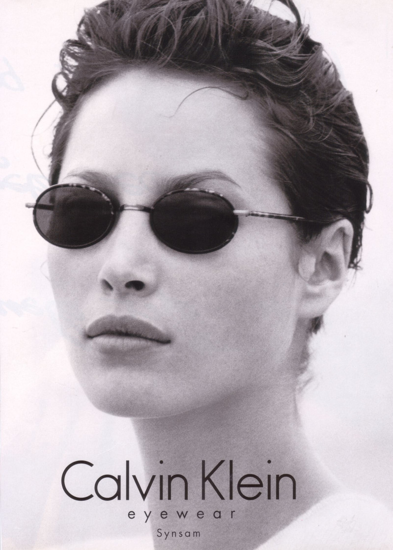 Christy Turlington featured in  the Calvin Klein Eyewear advertisement for Spring/Summer 1995