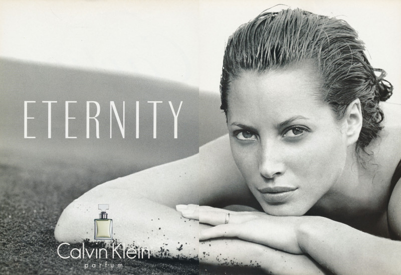 Christy Turlington featured in  the Calvin Klein Fragrance Eternity advertisement for Spring/Summer 1996