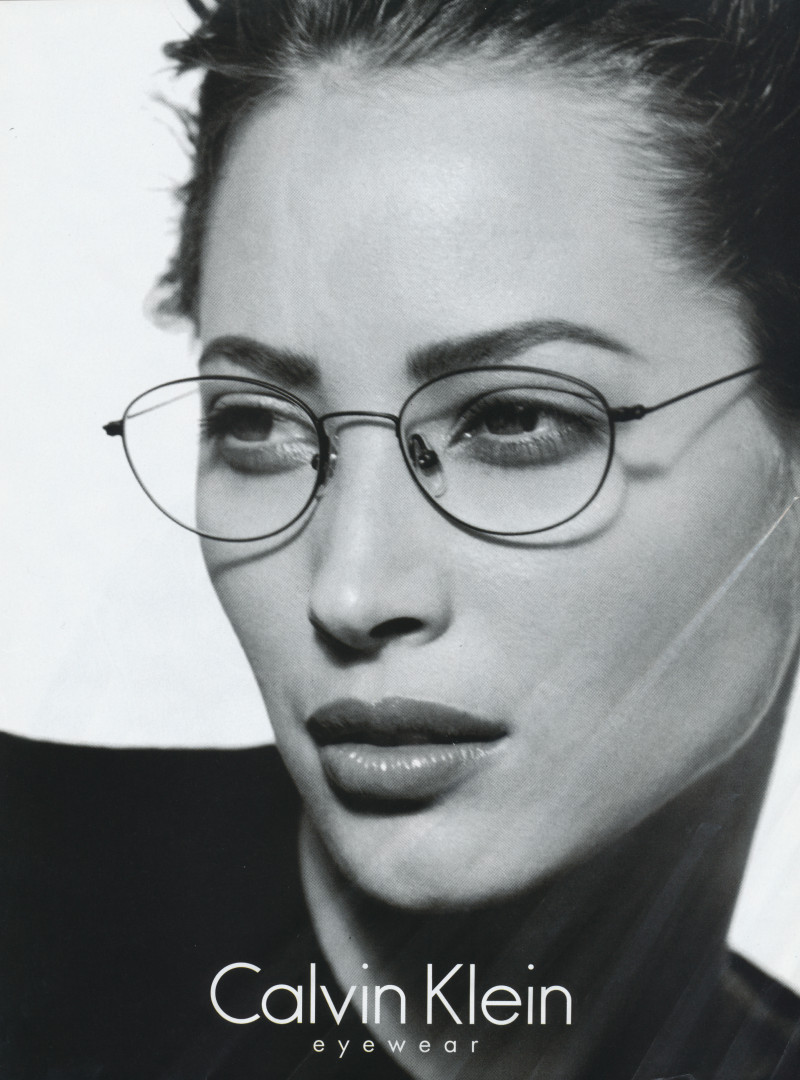 Christy Turlington featured in  the Calvin Klein Eyewear advertisement for Spring/Summer 1996