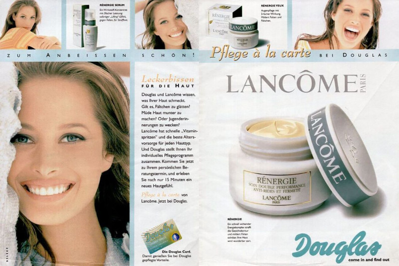 Christy Turlington featured in  the Douglas advertisement for Summer 1996