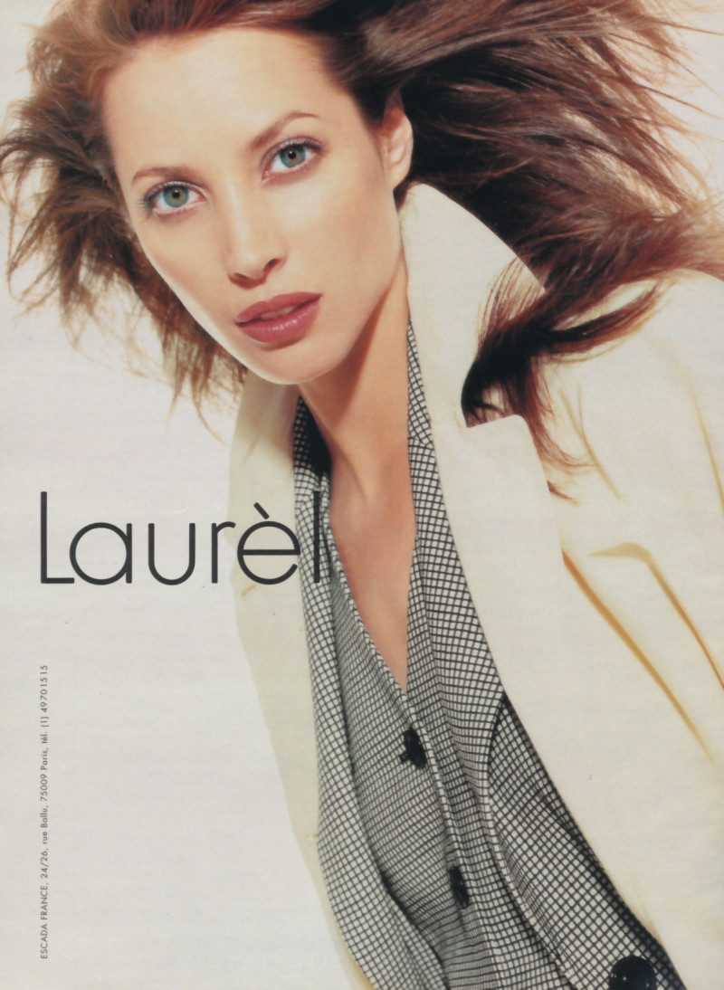 Christy Turlington featured in  the Laurel advertisement for Autumn/Winter 1996