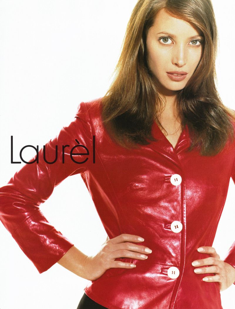 Christy Turlington featured in  the Laurel advertisement for Autumn/Winter 1996