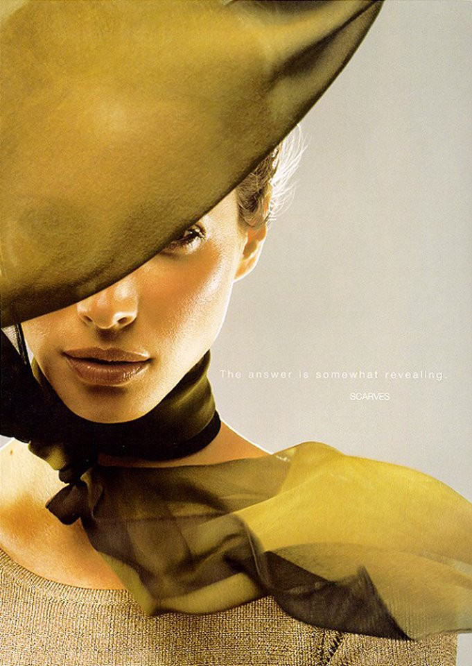 Christy Turlington featured in  the Ellen Tracy advertisement for Autumn/Winter 1997