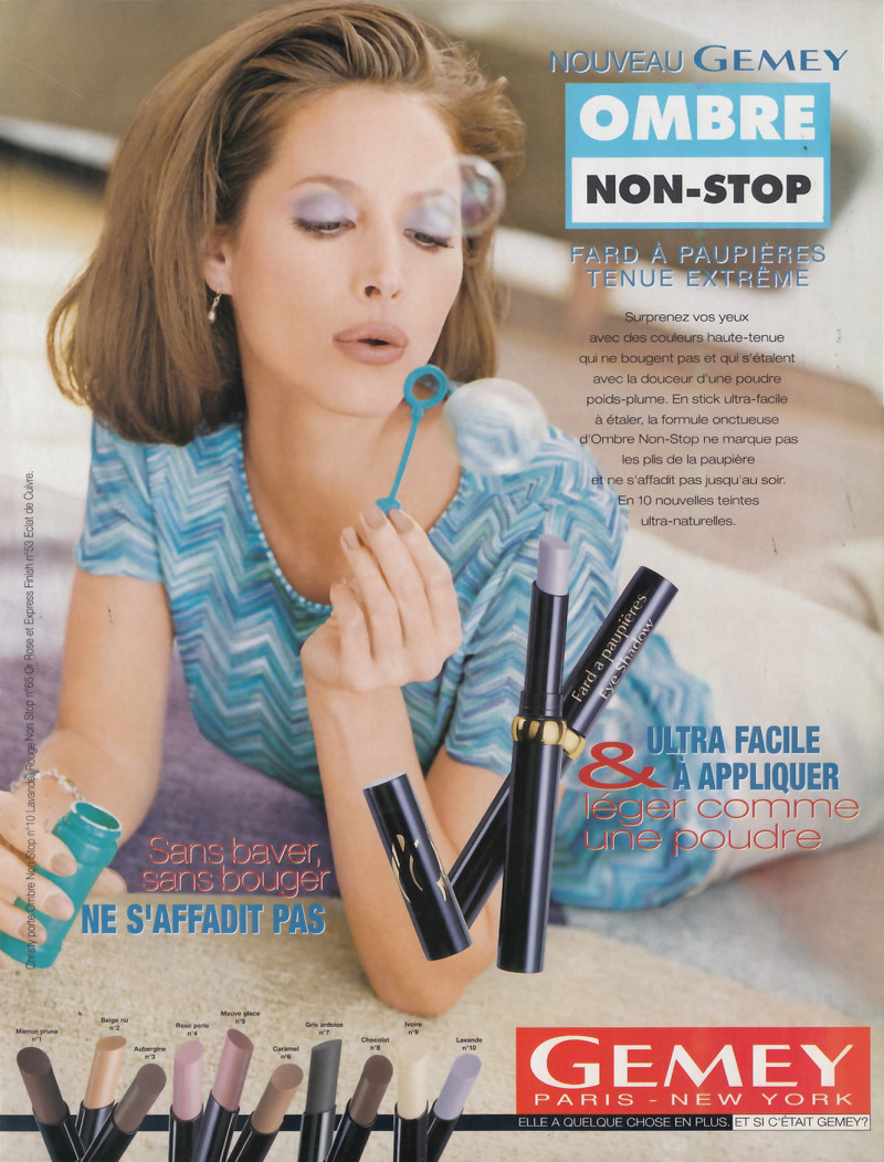 Christy Turlington featured in  the Maybelline advertisement for Spring/Summer 1997