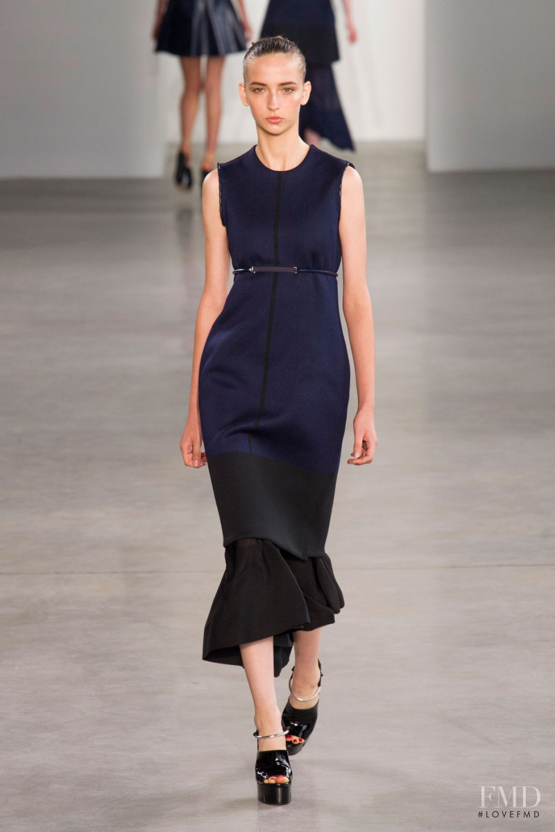 Waleska Gorczevski featured in  the Calvin Klein 205W39NYC fashion show for Spring/Summer 2015