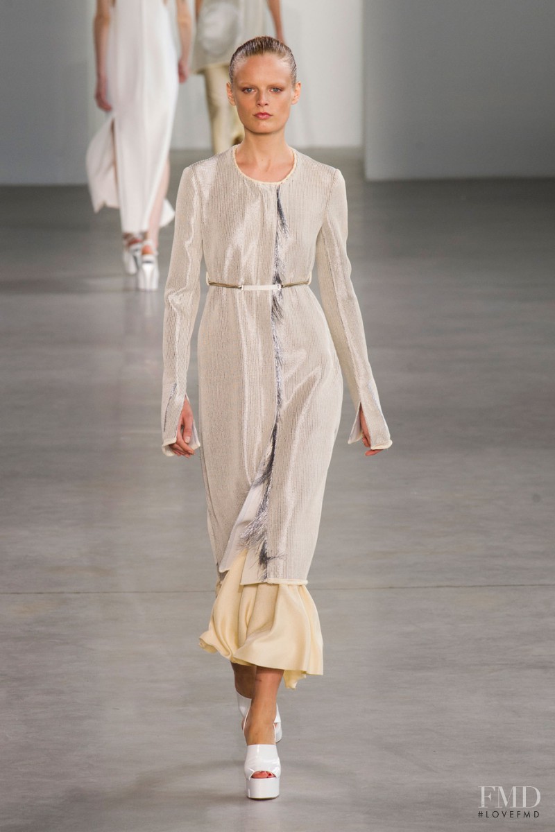 Hanne Gaby Odiele featured in  the Calvin Klein 205W39NYC fashion show for Spring/Summer 2015
