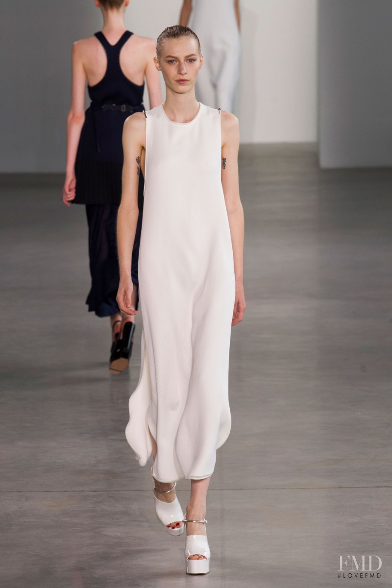 Julia Nobis featured in  the Calvin Klein 205W39NYC fashion show for Spring/Summer 2015