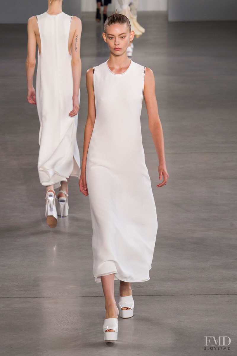 Ondria Hardin featured in  the Calvin Klein 205W39NYC fashion show for Spring/Summer 2015