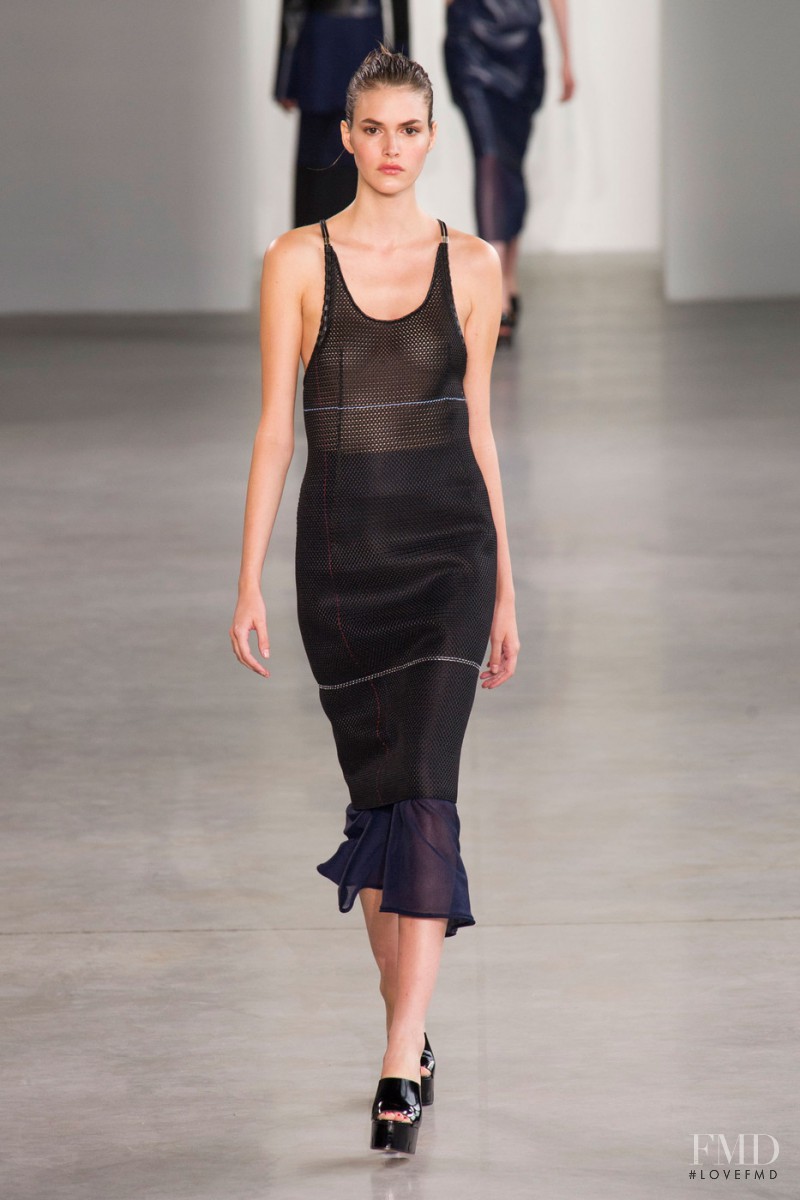 Vanessa Moody featured in  the Calvin Klein 205W39NYC fashion show for Spring/Summer 2015