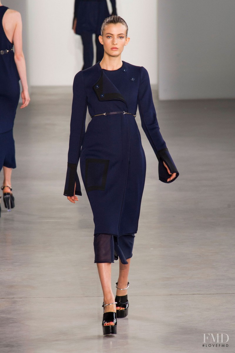 Louise Lefebure featured in  the Calvin Klein 205W39NYC fashion show for Spring/Summer 2015