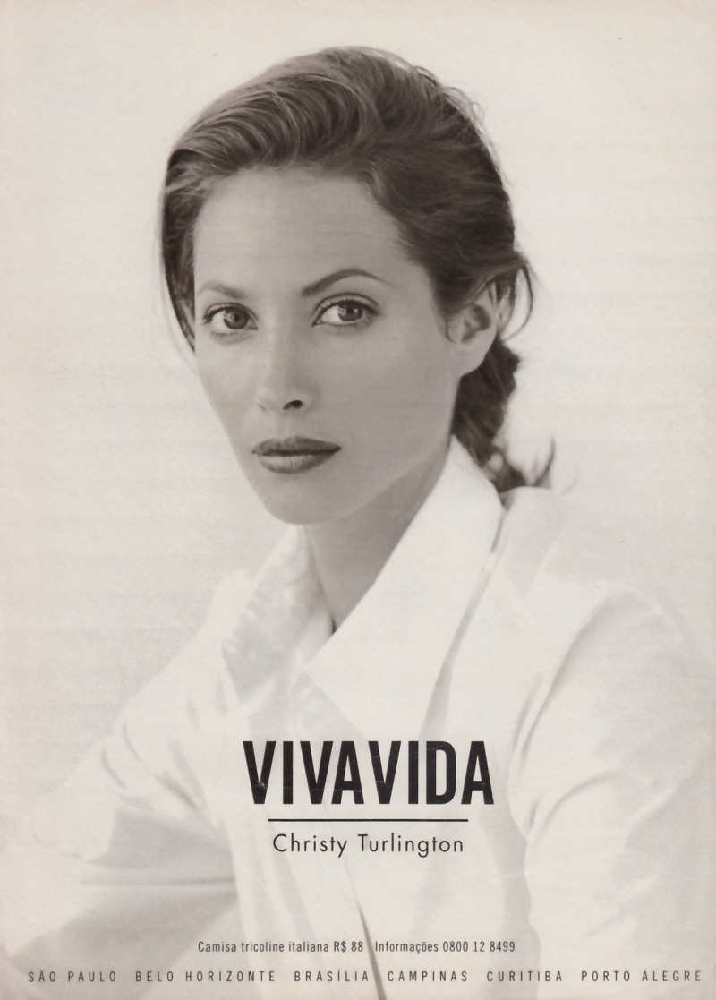 Christy Turlington featured in  the Vivavida advertisement for Autumn/Winter 1997