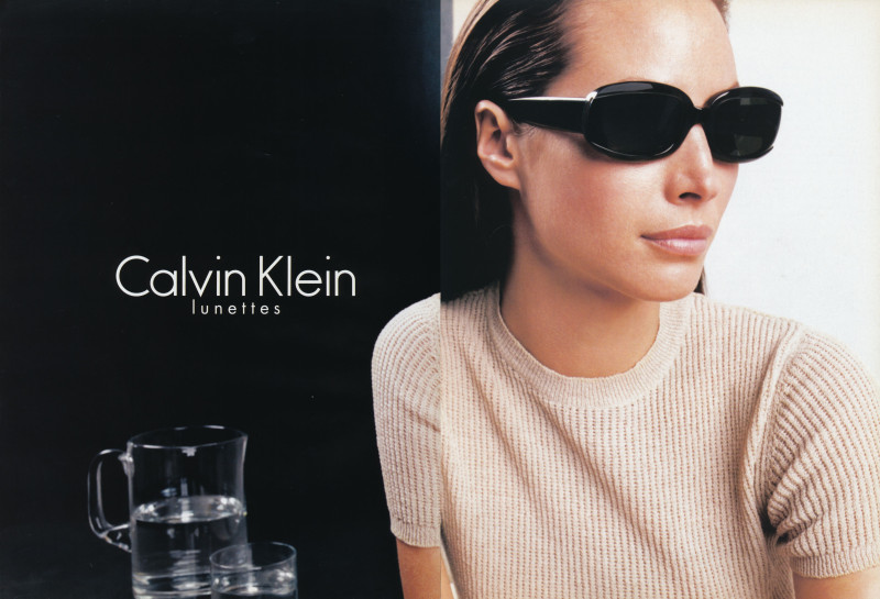 Christy Turlington featured in  the Calvin Klein Eyewear advertisement for Spring/Summer 1998