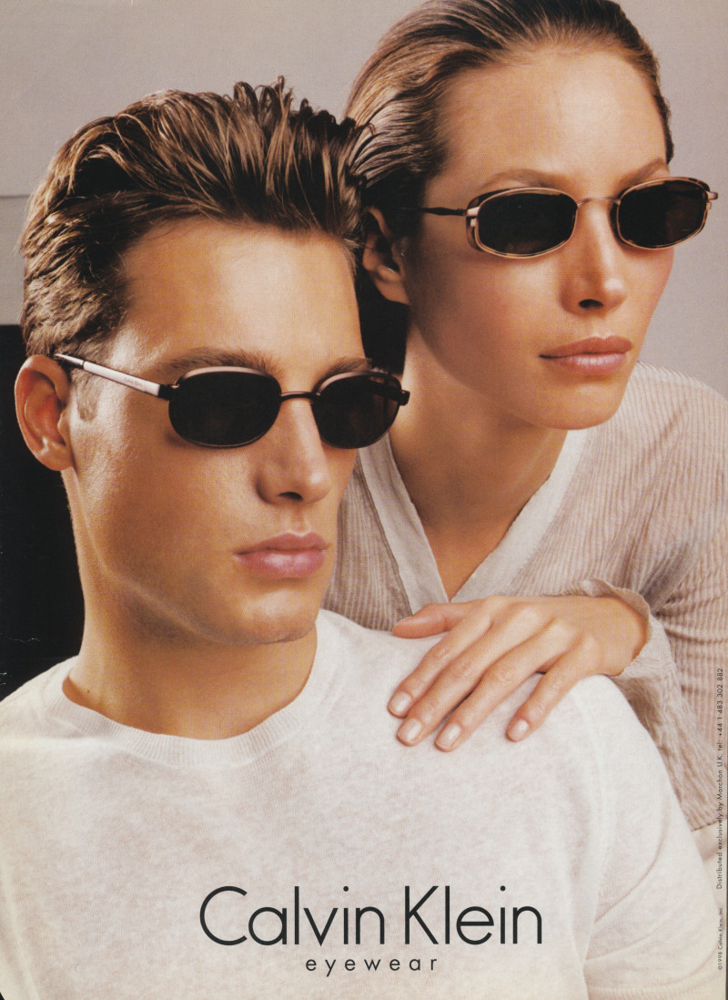 Christy Turlington featured in  the Calvin Klein Eyewear advertisement for Spring/Summer 1998