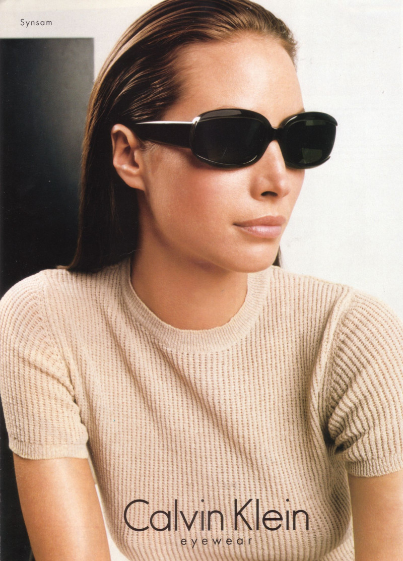 Christy Turlington featured in  the Calvin Klein Eyewear advertisement for Spring/Summer 1998