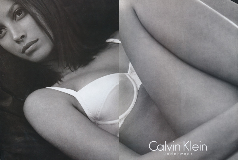 Christy Turlington featured in  the Calvin Klein Underwear advertisement for Spring/Summer 1998