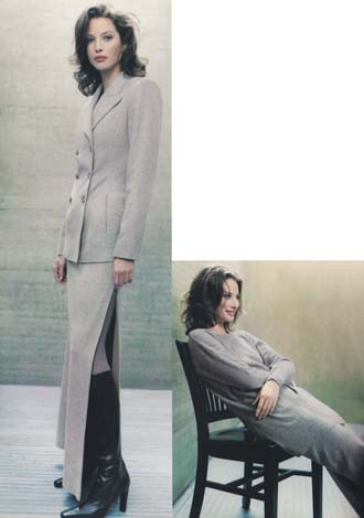 Christy Turlington featured in  the Ellen Tracy catalogue for Autumn/Winter 1998