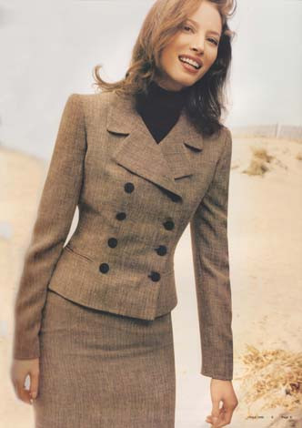 Christy Turlington featured in  the Ellen Tracy catalogue for Autumn/Winter 1998