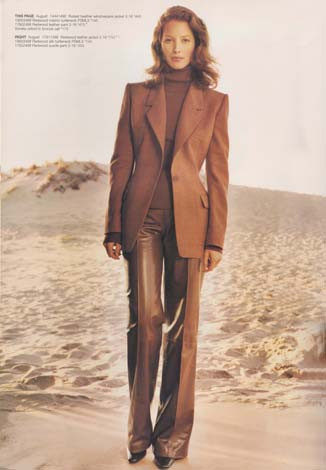 Christy Turlington featured in  the Ellen Tracy catalogue for Autumn/Winter 1998