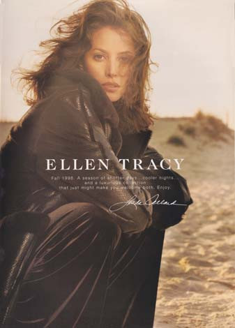 Christy Turlington featured in  the Ellen Tracy catalogue for Autumn/Winter 1998