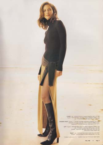 Christy Turlington featured in  the Ellen Tracy catalogue for Autumn/Winter 1998