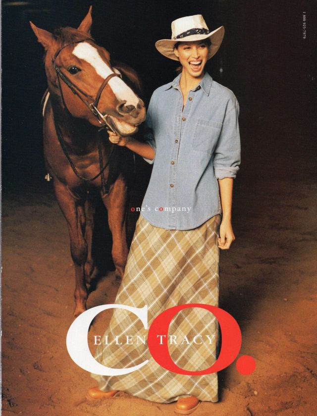 Christy Turlington featured in  the Ellen Tracy advertisement for Spring/Summer 1998