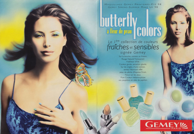 Christy Turlington featured in  the Maybelline advertisement for Spring/Summer 1998