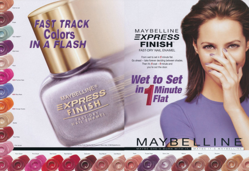 Christy Turlington featured in  the Maybelline advertisement for Spring/Summer 1998