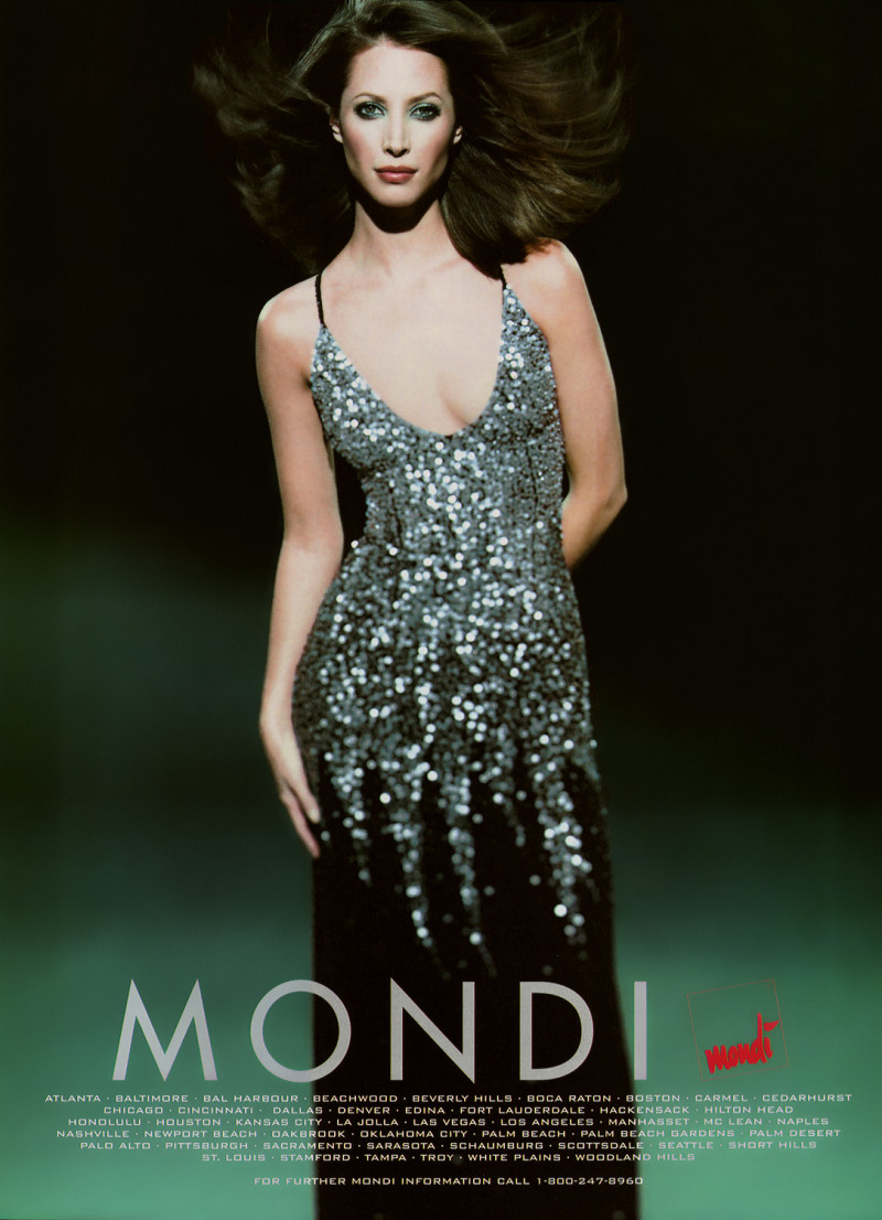 Christy Turlington featured in  the mondi advertisement for Autumn/Winter 1998