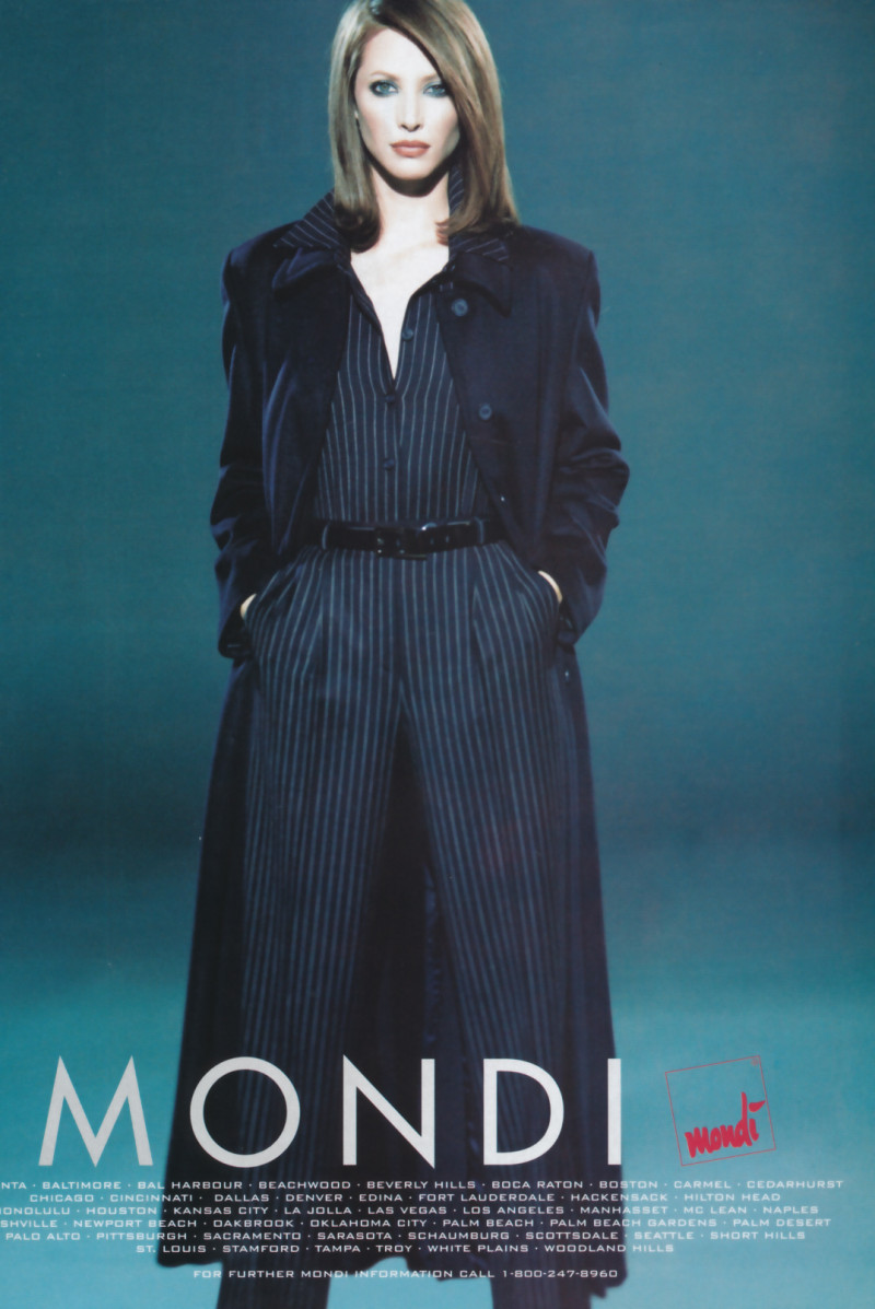 Christy Turlington featured in  the mondi advertisement for Autumn/Winter 1998