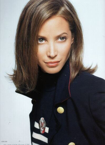 Christy Turlington featured in  the mondi advertisement for Spring/Summer 1998