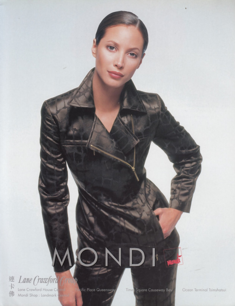 Christy Turlington featured in  the mondi advertisement for Spring/Summer 1998