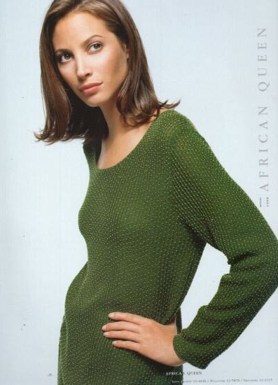 Christy Turlington featured in  the mondi advertisement for Spring/Summer 1998