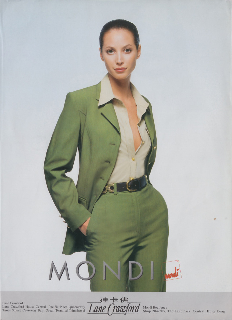 Christy Turlington featured in  the mondi advertisement for Spring/Summer 1998