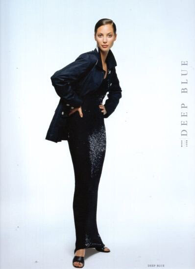 Christy Turlington featured in  the mondi advertisement for Spring/Summer 1998