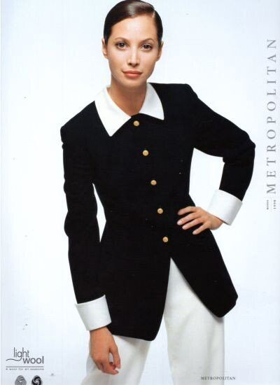 Christy Turlington featured in  the mondi advertisement for Spring/Summer 1998