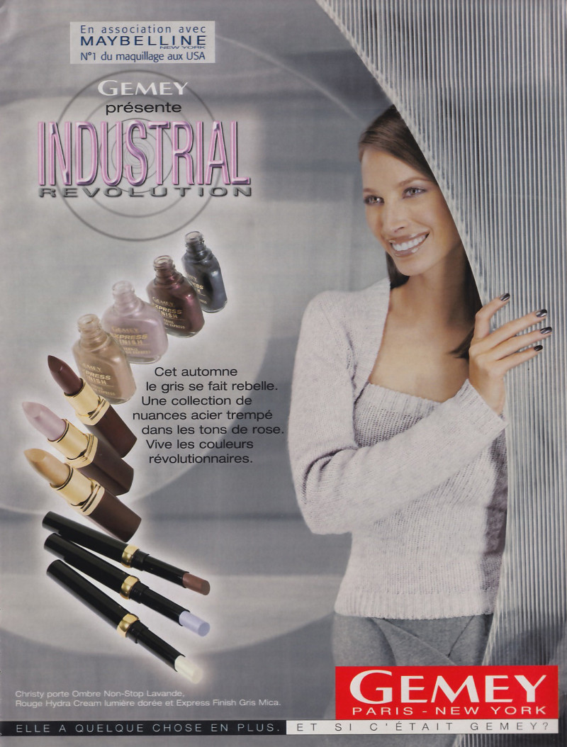 Christy Turlington featured in  the Maybelline advertisement for Autumn/Winter 1999