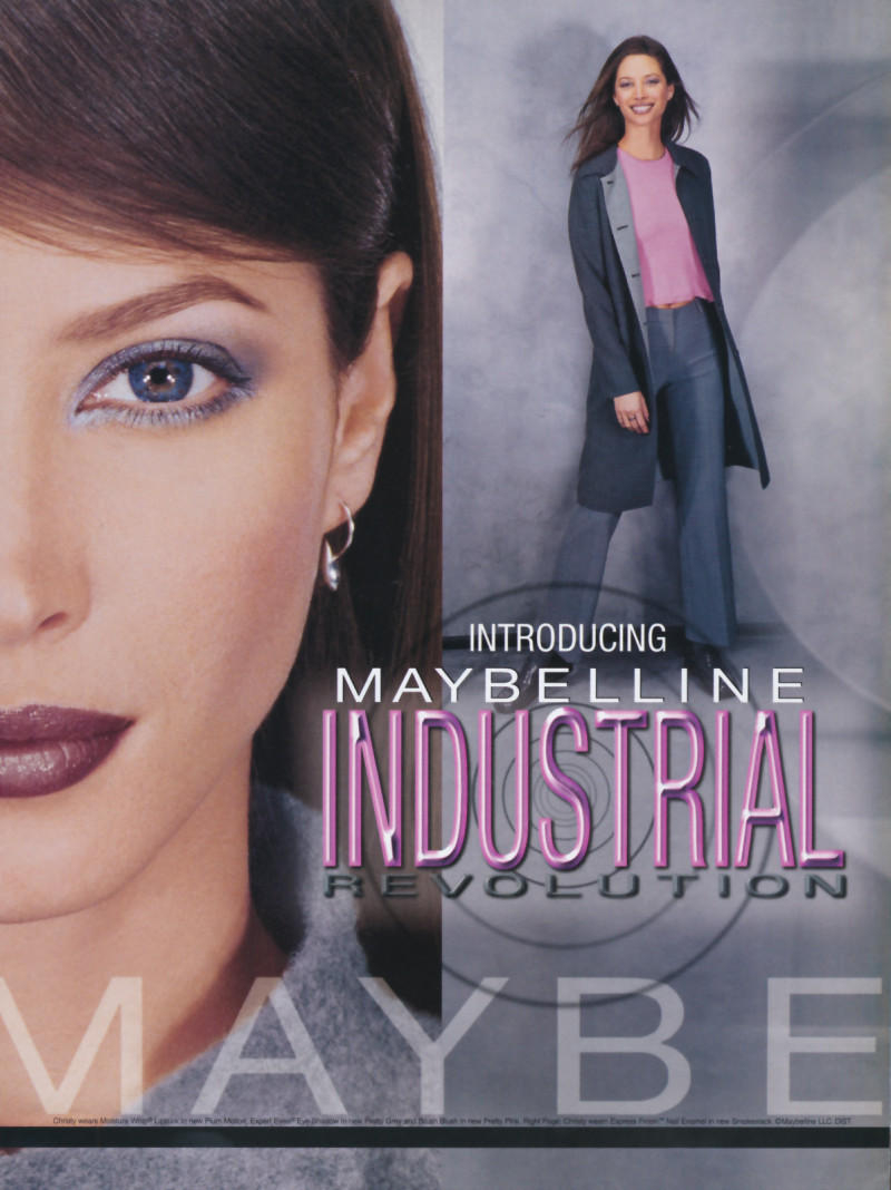 Christy Turlington featured in  the Maybelline advertisement for Autumn/Winter 1999