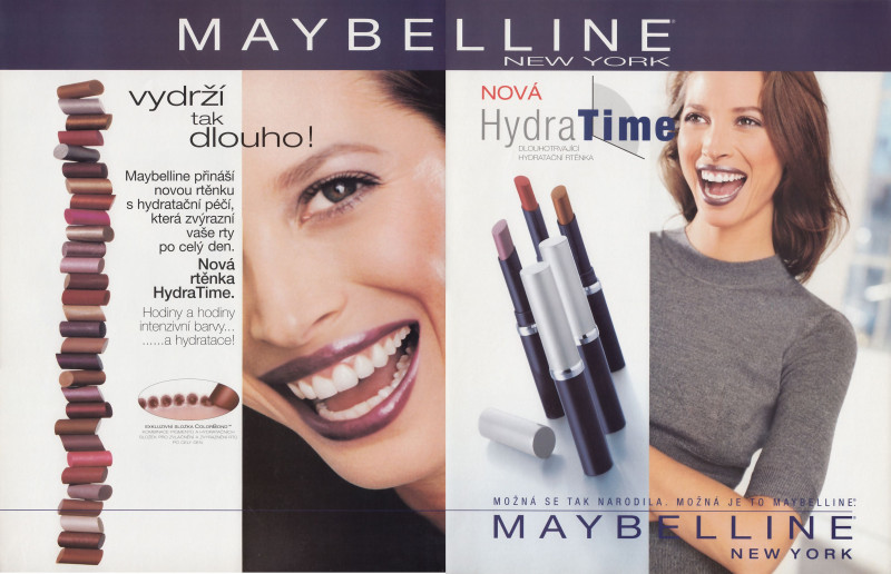 Christy Turlington featured in  the Maybelline advertisement for Autumn/Winter 1999