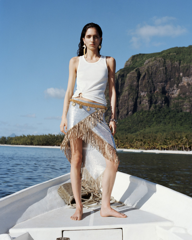Sara Caballero featured in  the Paco Rabanne Sundate 2024 Collection advertisement for Summer 2024
