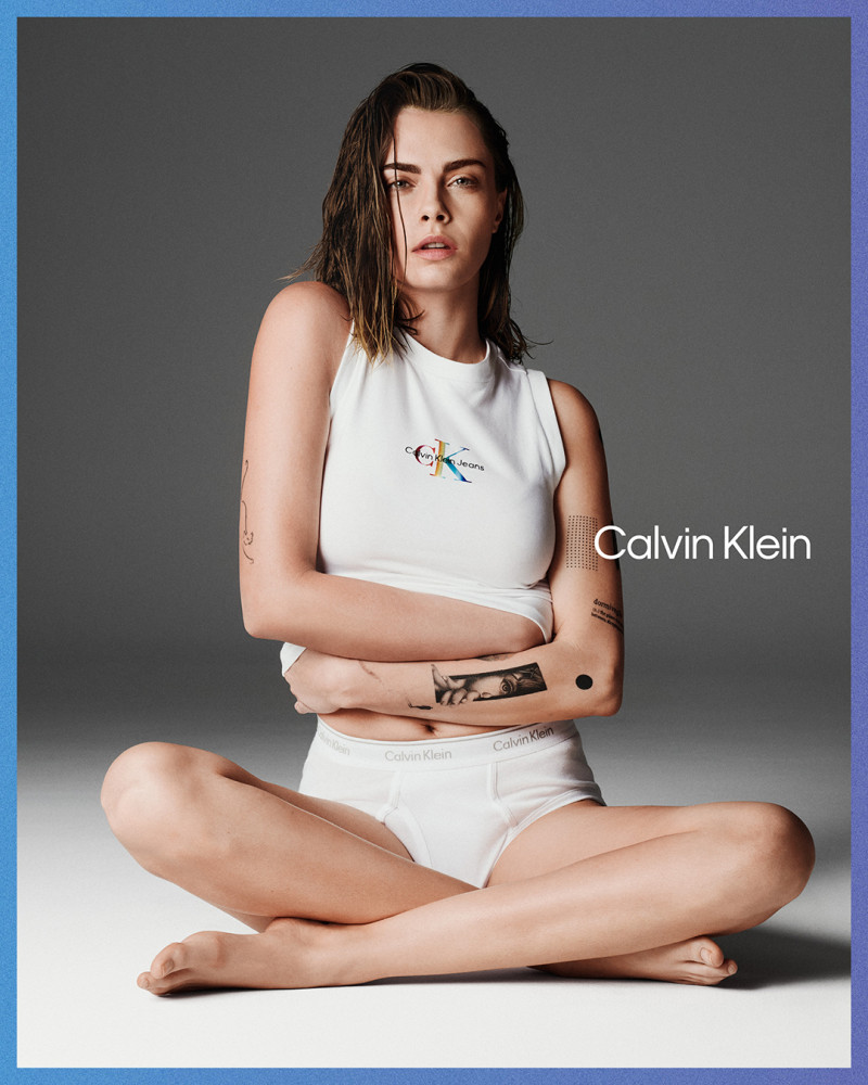 Cara Delevingne featured in  the Calvin Klein Pride 2024 Campaign advertisement for Summer 2024